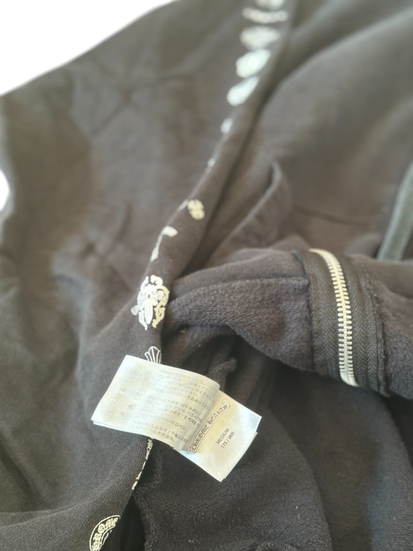 Chrome Hearts Multi Logo Graphic Print Zip Up Hoodie