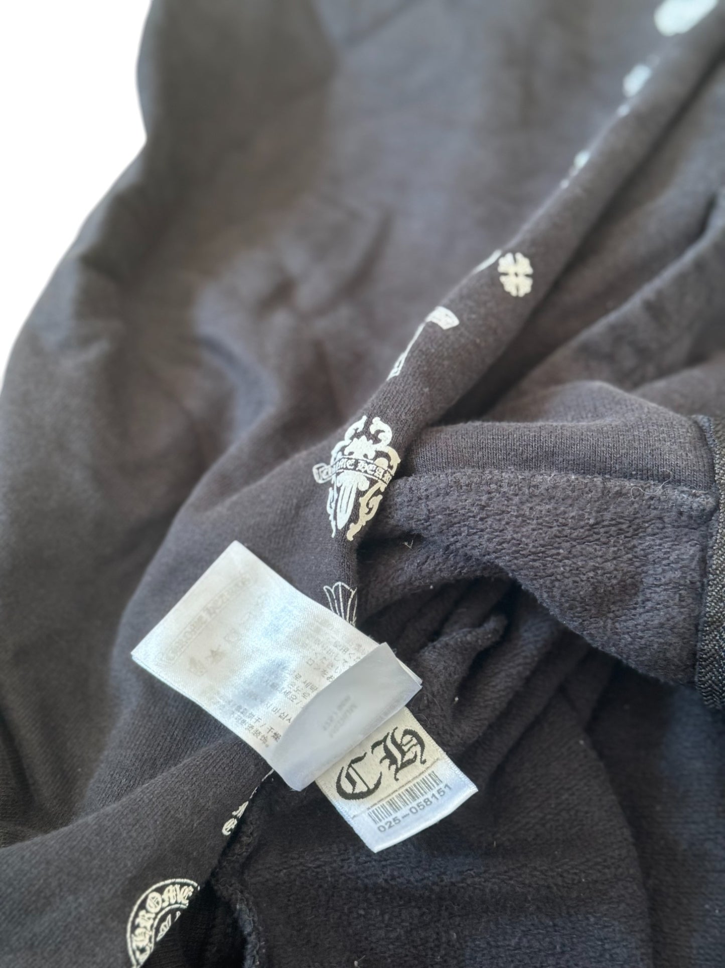 Chrome Hearts Multi Logo Graphic Print Zip Up Hoodie