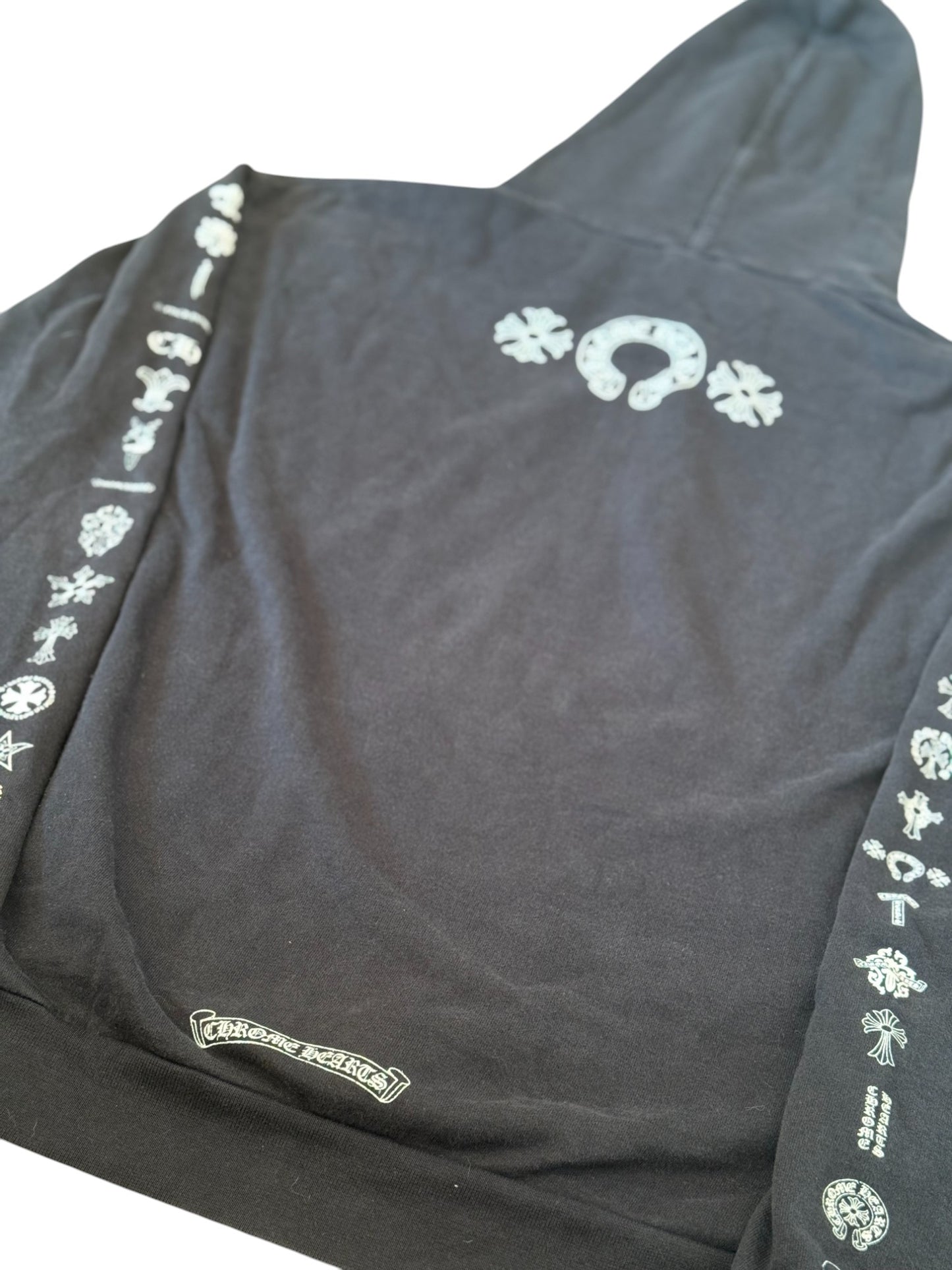 Chrome Hearts Multi Logo Graphic Print Zip Up Hoodie